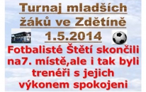 Mladší žáci se vydali 1.května do Zdětína, který leží nedaleko od Benátek nad Jizerou 