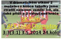 Vedli jsme 3:0, ale nakonec zápas A mužstva po dramatickém závěru skončil 3:3. 