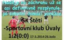 Ani v 5 jarním domácím zápase jsme nevyhráli. Tentokrát pro nás nezbyl ani bod a slavit mohly Úvaly