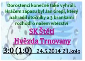 Dorostenci si vylepšili náladu, když porazili souseda ze středu tabulky a s domácm trávníkem se pro letošek rozloučili vítězstvím.