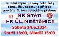 Starší a mladší žáci končí letošní rok doma s Neštěmicemi