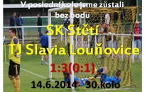 Fotbalový rok 2013-14 jsme zakončili porážkou 3:1 s vítězem divizní skupiny B 