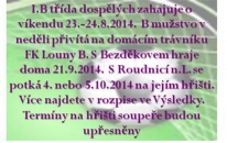 B mužstvo v I.B třídě už zná také svůj podzimní program