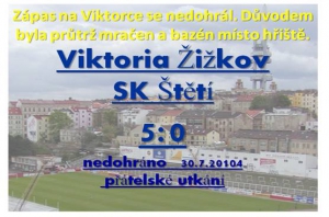 Počasí nepřálo a na Viktorce se neodehrál ani poločas.