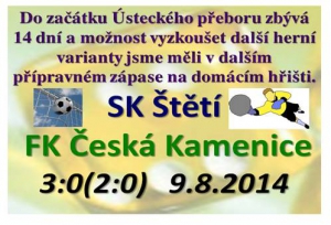 I třetí přípravný zápas A mužstva dospělých skončil  výhrou