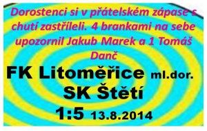 Úspěšný zápas dorostenců v Mlékojedech proti FK Litoměřicím