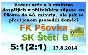 První letní zápas B mužstva dospělých