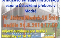 Stejně jako před 2 roky bude Modrá prvním mužstvem v úvodním kole Ústeckého přeboru