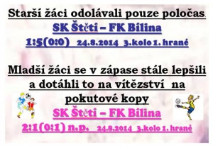 Starší i mladší žáci mají za sebou první mistrovský zápas. Lépe dopadli ti mladší.