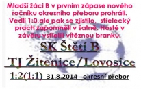 Fotbal se hraje na branky. Mladší žáci B si na své konto v nedělní zápase na své konto připsali jenom jednu a ta nestačila.