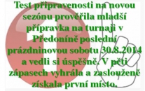 Mladší přípravka se s prázdninami rozloučila vítězstvím na turnaji v Předoníně