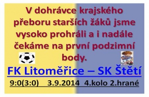 Starší žáci byli blízko dvouciferné porážce