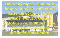 termín odloženého zápasu žáků v Kadani je znám.