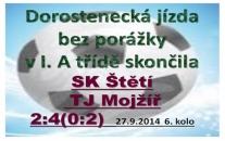 Dorostenci si brousili zuby na další vítězství, ale tentokrát narazili na Mojžíř, který jim vystavil stopku na další bodyl 