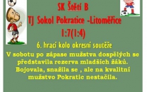 6. zápasem pokračoval okresní přebor mladších žáků.