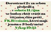 Vrátí se dorostenci na vítěznou vlnu? FK Březiny budou jejich další soupeř.