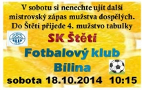 Pozvánka na Bílinu. TOP zápas Severočeského přeboru
