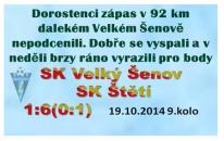 V zápase o 3. místo jsme Velký Šenov na jeho hřišti vysoko porazili