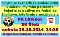 Zápas podzimu se blíží. V sobotu hraje mužstvo dospělých v Litvínově. 