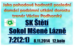 O vítězství jsme rozhodli  v prvním poločase a druhý už dorostenci odehráli odpočinkově