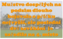 Letošní podzim Ústeckého přeboru se hrál až do konce listopadu. I tak už se hráči a trenér těší na zahájení zimní přípravy 10.1.2015.