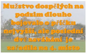 Letošní podzim Ústeckého přeboru se hrál až do konce listopadu. I tak už se hráči a trenér těší na zahájení zimní přípravy 10.1.2015.