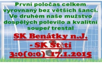 Hned prvním přípravném zápase letošního roku nás čekala v Benátkách nad Jizerou těžká prověrka. Tempo jsme drželi poute v prvním poločase.   