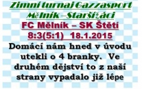 První prověrkou starších žáků v letošním roce bylo vystoupení na Zimním turnaji na Mělníku, kde změřili své síly s domácím výběrem.