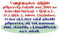 Mladší přípravka o víkendu se střídavými úspěchy. Jedno mužstvo turnaj vyhrálo, druhé skončilo v Litoměřicích na 5. místě