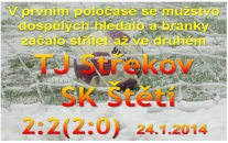 Před středečním odjezdem na soustředění jsme změřilo mužstvo dospělých  síly se Střekovem.  