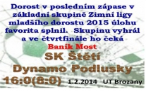 Dorostenci si proti Podluskům v poklidu pohlídali 1. místo v základní skupině zimní ligy