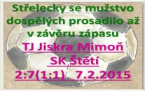 V Mimoni to ještě v 66. minutě bylo 2:2. Za 24 minut jsme pak vstřelili 5 branek