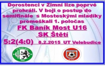 Po poražce od Mostu čeká dorostence další zápas s mužstvem z mostecké oblasti. Tentokrát FK Litvínov 21.2.2015 11:30