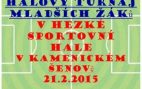Poděkování organizátorům z Kamenického Šenova za pozvání a bezchybnou organizaci halového turnaje mladších žáků, kde naši chlapci obsadili 3. místo. 