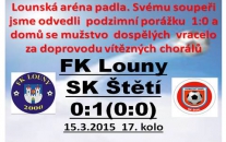 První jarní kolo má mužstvo dospělých za sebou. Gratulujeme k vítězství na hřišti v Lounech. Jedinou branku zápasu vstřelil Belák v 62. minutě