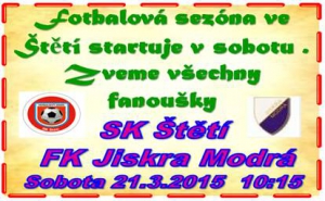 Zveme všechny fanoušky k prvnímu letošnímu vystoupení mužstva dospělých na domácím hřišti. Čeká nás soupeř, se kterým jsme loni na začátku sezóny prohráli. Vaše hlasivky budeme potřebovat. Stadion je připraven, dobré buřty se chystají.