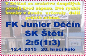 Na umělce v Děčíně viděli diváci 7 branek, ale k nelibosti děčínských fanoušků  více v síti domácích