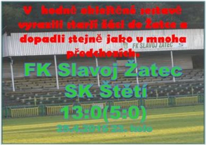 Pochvalu v zápase starších žáků v Žatci si i přes vysokou porážku zaslouží Tomáš Dopater, Petr Macháček, Tomáš Németh a z mladších žáků Jakub Pilař. 