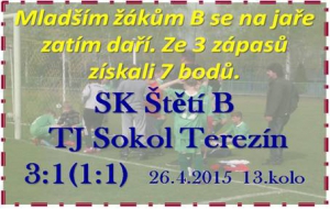 Mladší žáci B rozhodli o svém vítězství ve druhém poločase