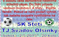 Zápas kola dorostenecké I. A  třídy Ústeckého přeboru je na programu v sobotu