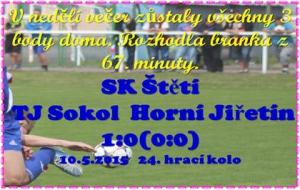 Velké trápení, tak se dá nazvat výkon mužstva dospělých v zápase 25. kola. Soupeře jsme ničím nepřekvapili, i když nakonec to dobře dopadlo a aspoň jednu branku jsme vstřelili. 