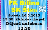 Mužstvo Štětí jede v sobotu do Bíliny