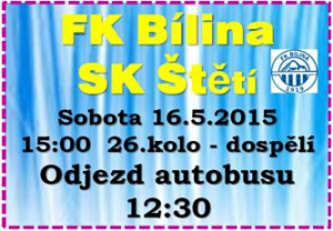 Mužstvo Štětí jede v sobotu do Bíliny