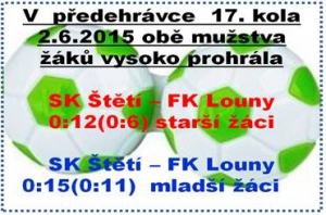Ani jedné vstřelené branky jsme se v úterý od žáků Štětí nedočkali. Snad to vyjde v neděli v Roudnici n.L.