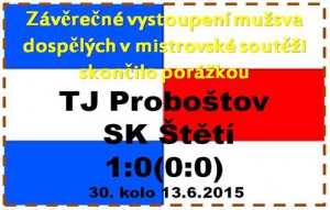 O osudu zápasu rozhodla jediná branka, která padla po hodině hry. 