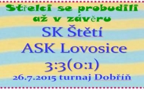 10 minut před koncem už se zdálo, že odejdeme ze hřiště poraženi. V závěru jsme ale zabojovali a po ne přiliš dobrém výkonu jsme vybojovali aspoň remízu.
