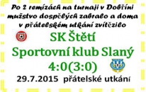 Série přátelských zápasů mužstva dospělých tentokrát pokračovala zápasem na domácím trávníku.