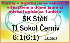 O našem vítězství proti Černivi se rozhodlo už v 1. poločase. Ve 2. se branky zamknuly a diváci už žádný gól neviděli.