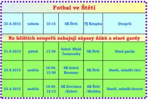 Pozvánka na víkendové zápasy