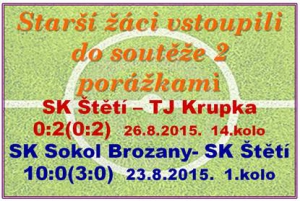 Krajský přebor starších žáků má za sebou 2 kola. Stále čekáme na 1. vstřelenou branku